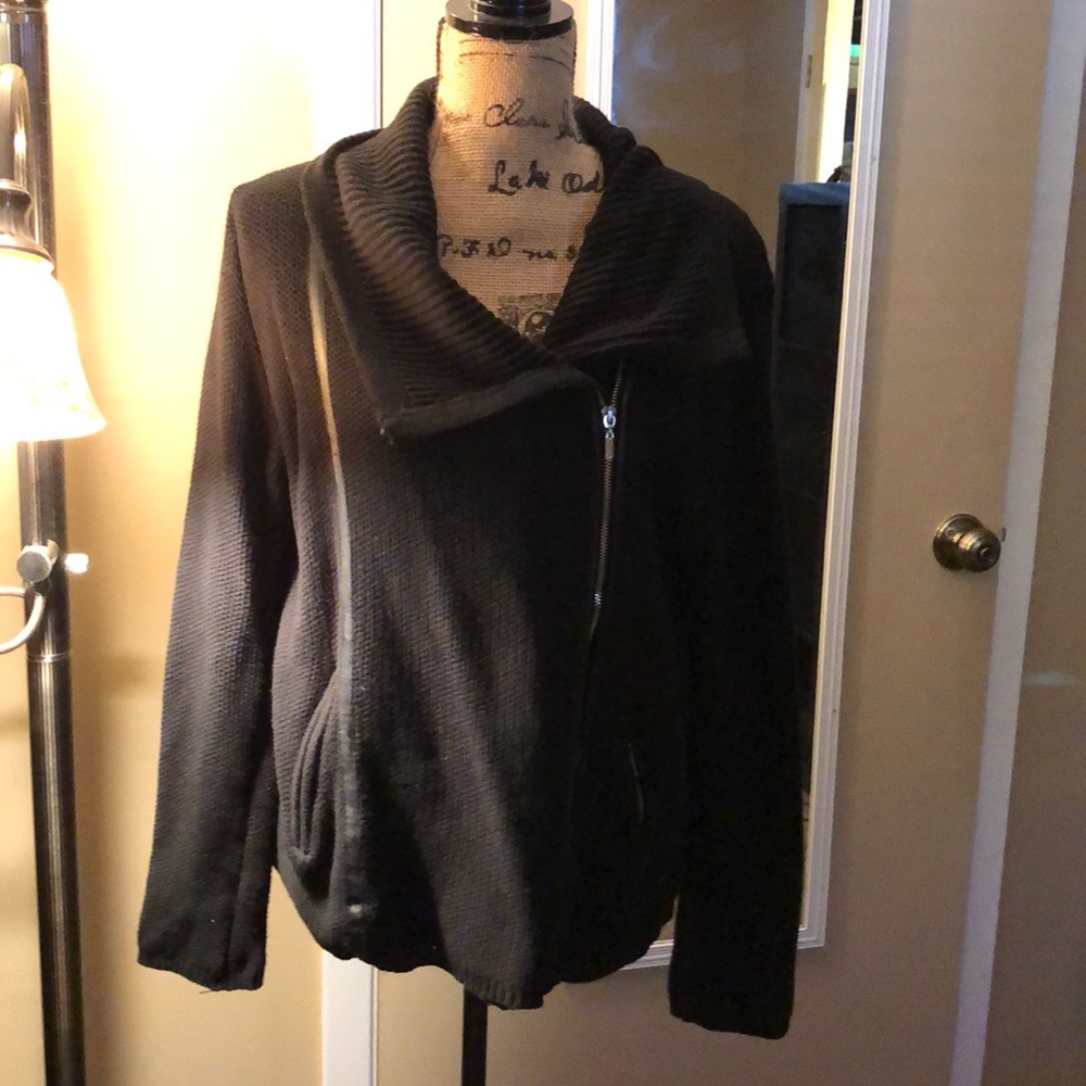 Moto style sweater